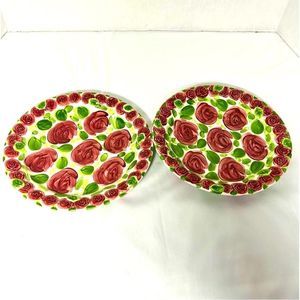 Emily Rose by Don Swanson China 9” Salad Dessert Plates Set of 2